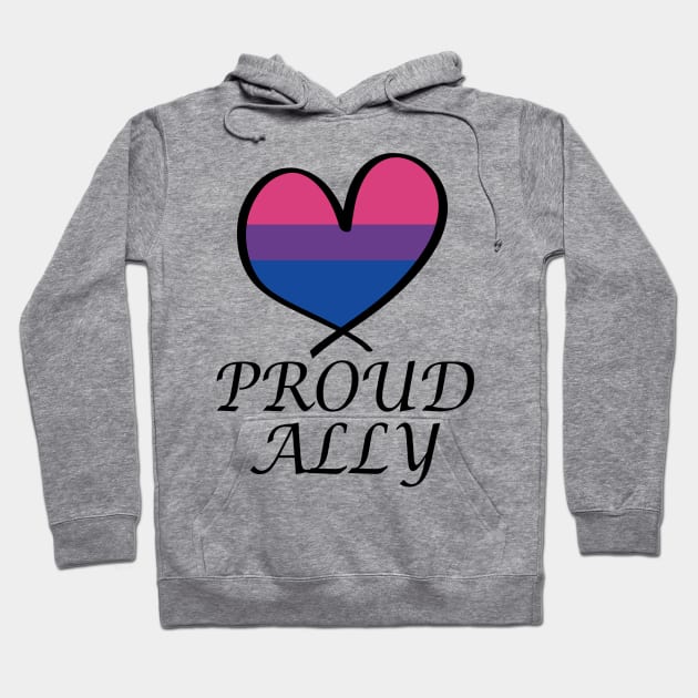 Proud Ally LGBT Gay Pride Month Bisexual Flag Hoodie by artbypond
